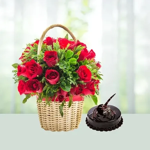 Roses N Cake Combo