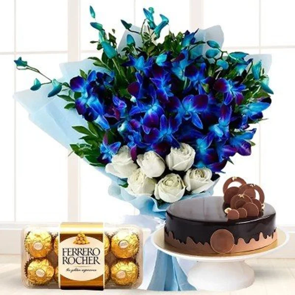 Marvelous Orchids Cake Combo