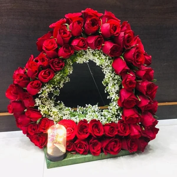 Special Heart Shape arrangement of Roses