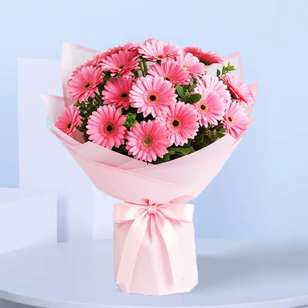 Adorable Pink Gerberas Bouquet
