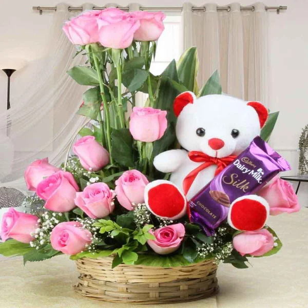 Pink Beauty With Teddy