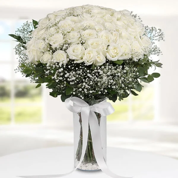 Elegant white roses