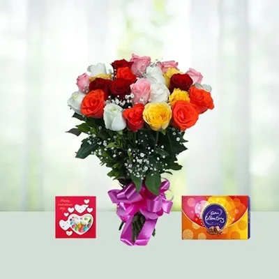 Mix Roses With Chocolates