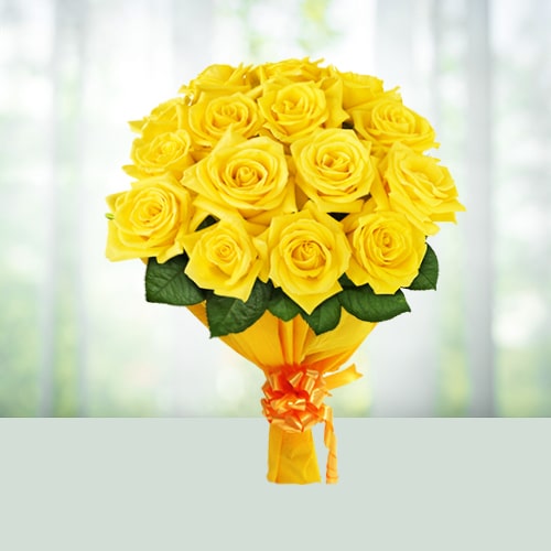 yellow rose flowers bouquet